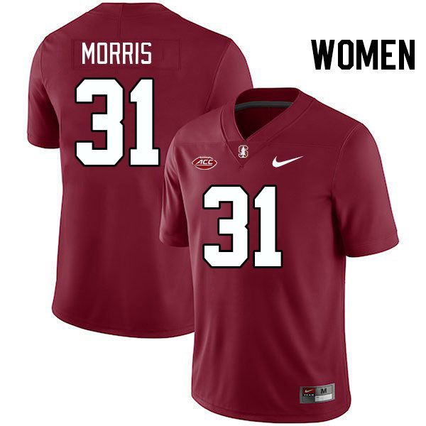 Women #31 Aaron Morris Stanford Cardinal 2024 ACC Conference College Football Jerseys Stitched-Cardi